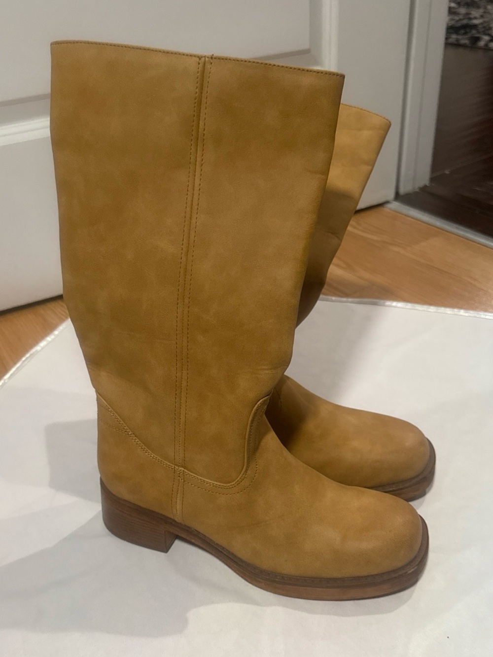New York & Company Tall Riding Boots in Mustard